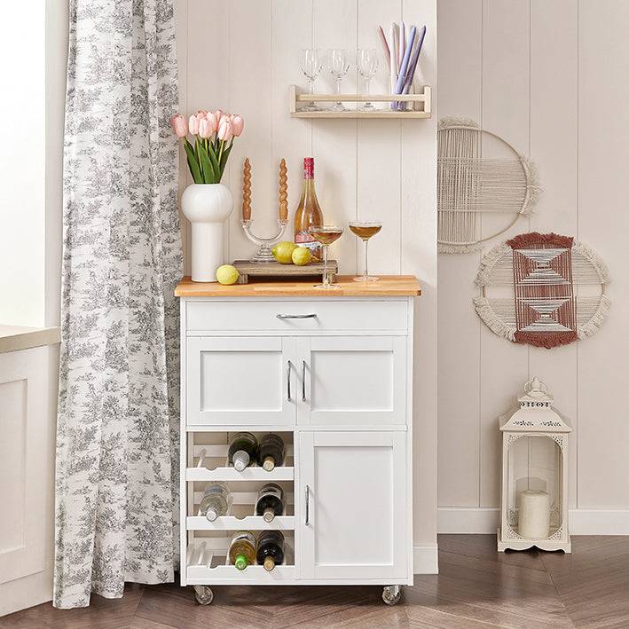 Sobuy SoBuy Servierwagen Küchenschrank Küchenwagen Weiß FKW45-WN Online Outlet