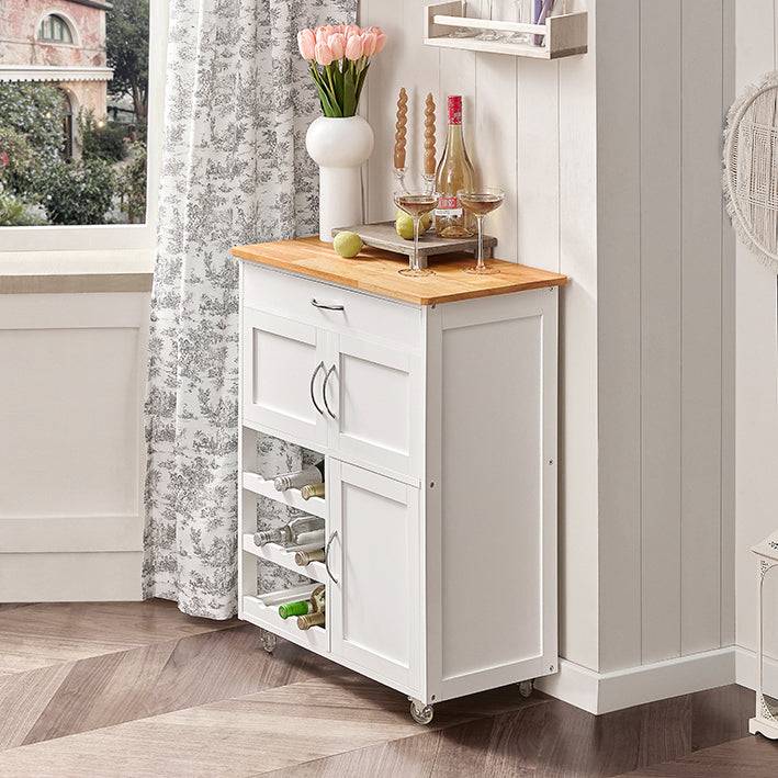 Sobuy SoBuy Servierwagen Küchenschrank Küchenwagen Weiß FKW45-WN Online Outlet