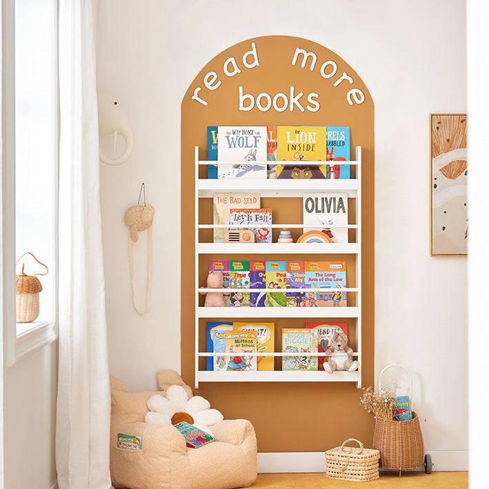 Sobuy SoBuy Kinder Bücherregal Wandregal für Kinder mit 4 Ablagen KMB08-W Exklusive Angebote