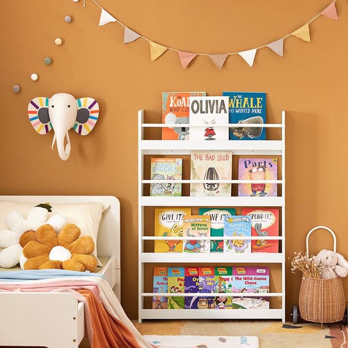 Sobuy SoBuy Kinder Bücherregal Wandregal für Kinder mit 4 Ablagen KMB08-W Exklusive Angebote