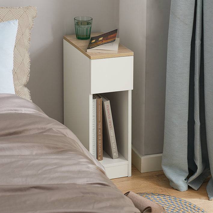 Sobuy SoBuy Nachttisch mit Schublade Couchtisch Sofatisch Beistelltisch Weiß FBT111-WN Große Rabatte