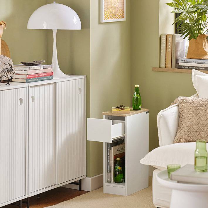 Sobuy SoBuy Nachttisch mit Schublade Couchtisch Sofatisch Beistelltisch Weiß FBT111-WN Große Rabatte