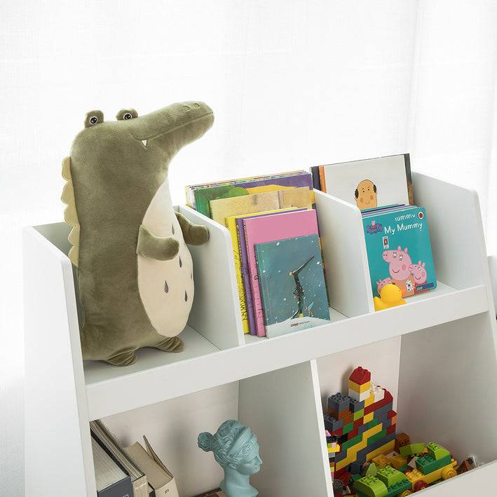 Sobuy SoBuy Kinderbücherregal Spielzeugtruhe Aufbewahrungsregal Kinderzimmer Weiß KMB19-W Neuheiten