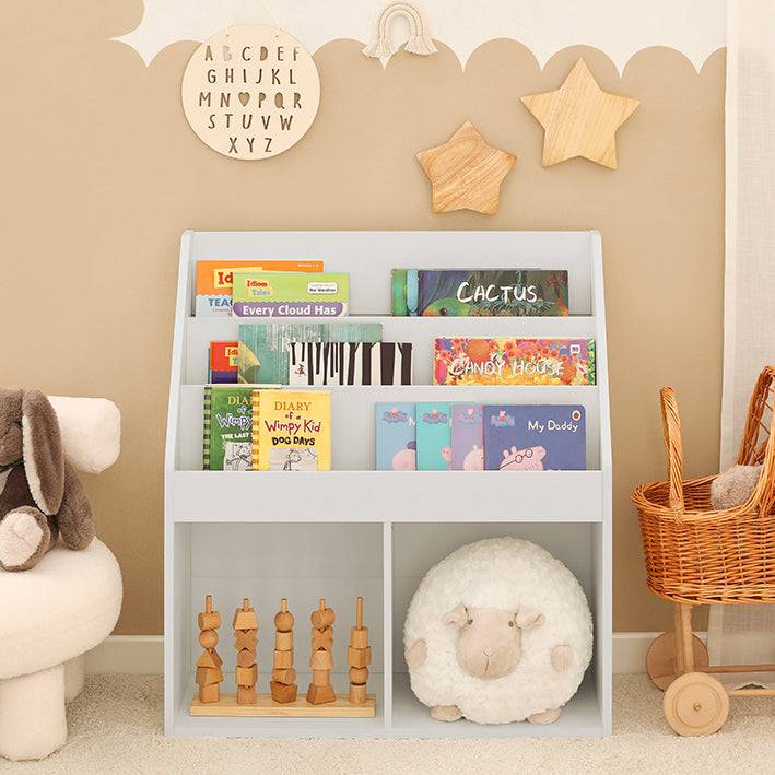 Sobuy SoBuy Kinderbücherregal Zeitungsständer Kinderzimmer Aufbewahrungsregal Weiß KMB01-W Bestseller