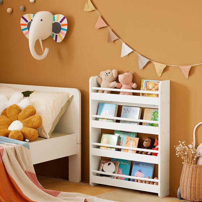 Sobuy SoBuy Kinder Bücherregal Wandregal für Kinder mit 4 Ablagen KMB08-K-W Räumungsverkauf