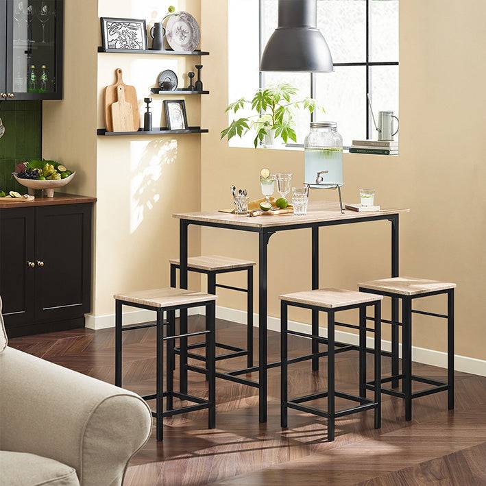 Sobuy SoBuy Bartisch mit 4 Hockern Bartisch set 5-teilig OGT11-N Letzte 2 Tage