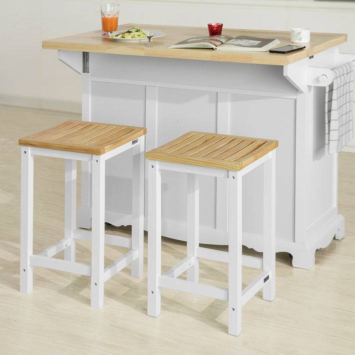 Sobuy SoBuy 2er Set Hocker Holzstuhl Küchenstuhl Sitzhöhe 61cm FST29-WNx2 Nur für heute