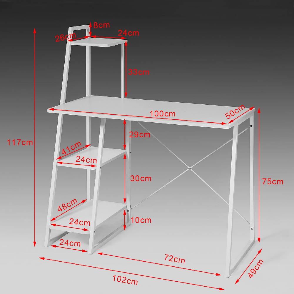 Sobuy SoBuy Schreibtisch Schreibtisch mit Regal Schreibtisch Kinder FWT29-W Outlet