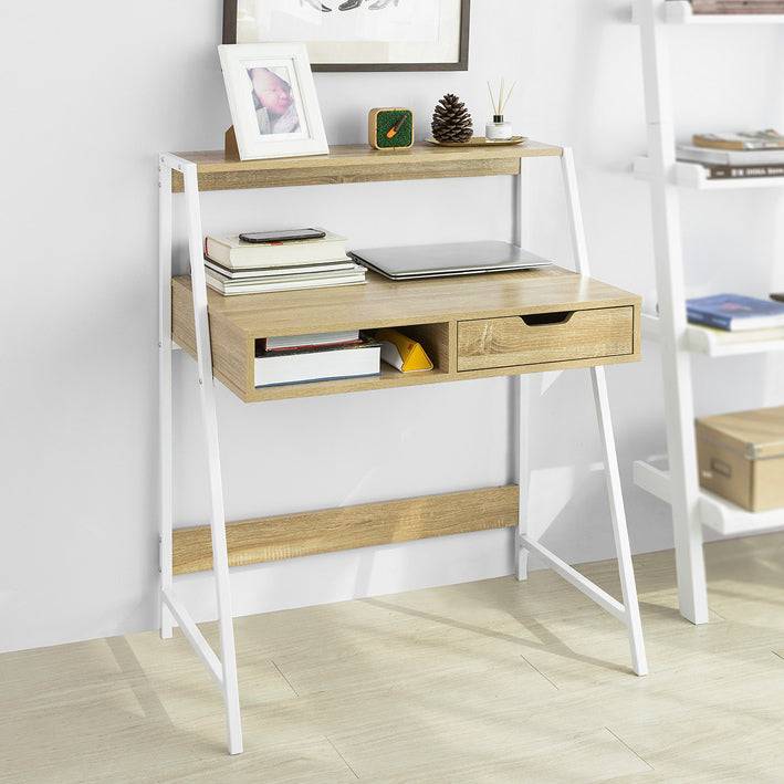 Sobuy SoBuy Schreibtisch Bürotisch Arbeitstisch Weiß-Natur FWT63-N im Angebot