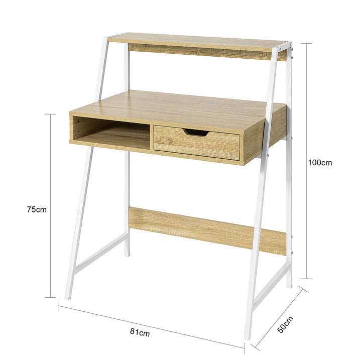 Sobuy SoBuy Schreibtisch Bürotisch Arbeitstisch Weiß-Natur FWT63-N im Angebot
