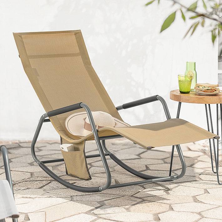 Sobuy SoBuy Gartenliege Sonnenliege Schaukelliege mit Seitentasche OGS47-KA Begrenztes Angebot