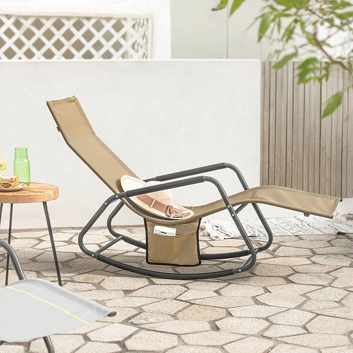 Sobuy SoBuy Gartenliege Sonnenliege Schaukelliege mit Seitentasche OGS47-KA Begrenztes Angebot