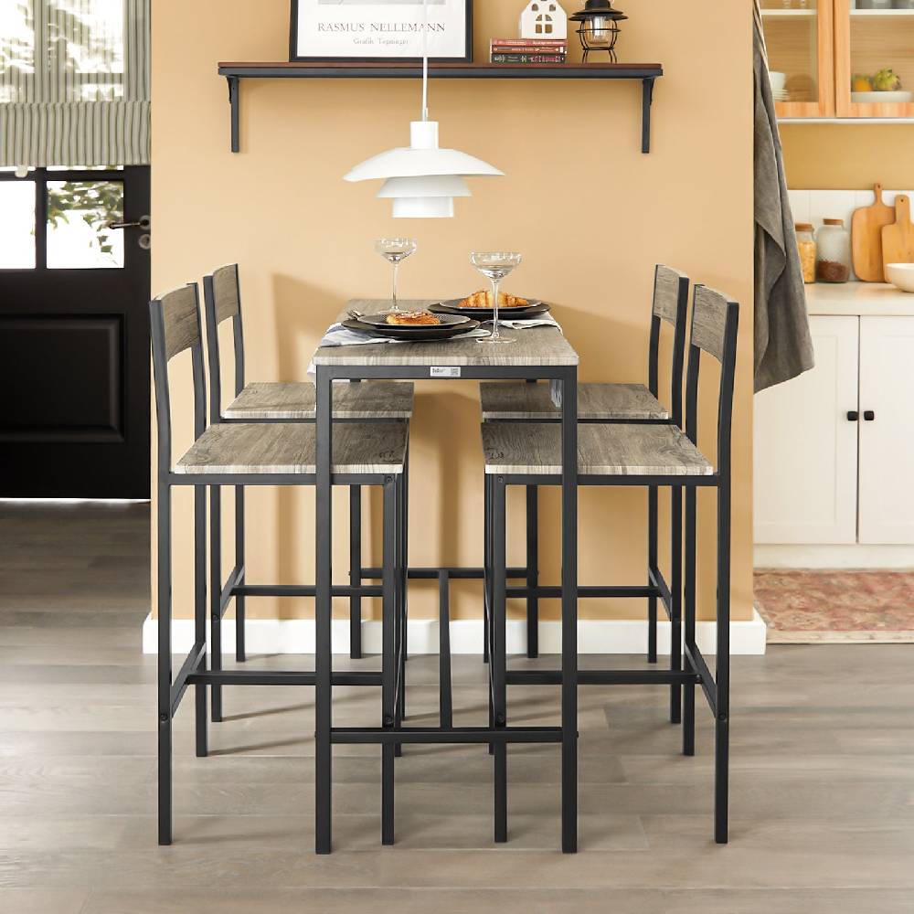 Sobuy SoBuy Bartisch mit 4 Hockern Bartisch set 5-teilig OGT14 Osterangebot