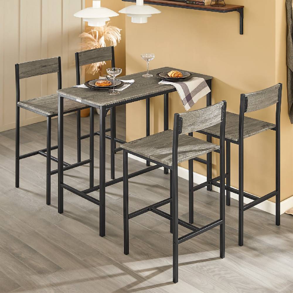 Sobuy SoBuy Bartisch mit 4 Hockern Bartisch set 5-teilig OGT14 Osterangebot