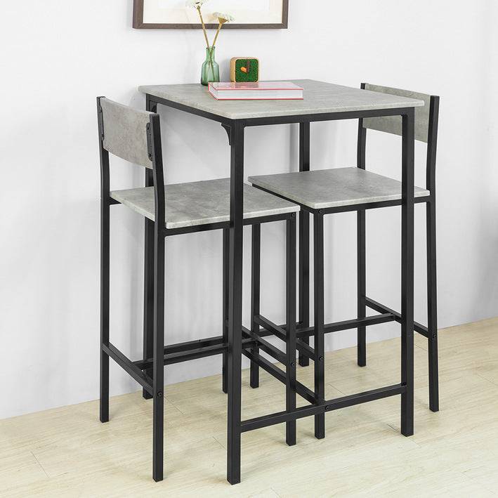 Sobuy SoBuy Bartisch mit 2 Barhocker Bartisch set 3-teilig grau OGT27-HG Muttertagsangebot