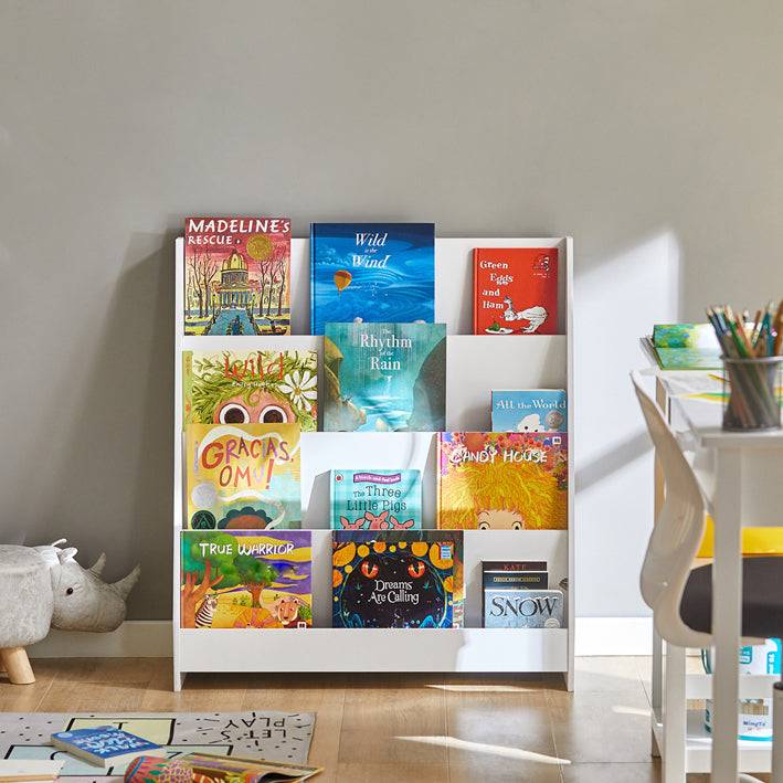 Sobuy SoBuy Kinderbücherregal Zeitungsständer Aufbewahrungsregal für Kinder KMB32-W Valentinstagsangebot