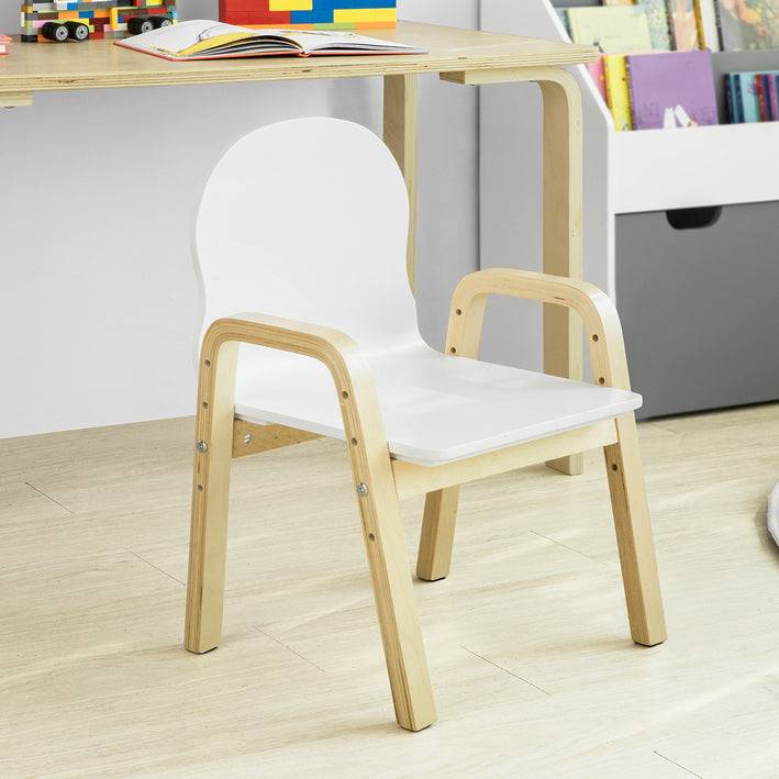 Sobuy SoBuy 2er Set Kinderstuhl Stühlchen höhenverstellbar Weiß KMB24-Wx2 Große Rabatte