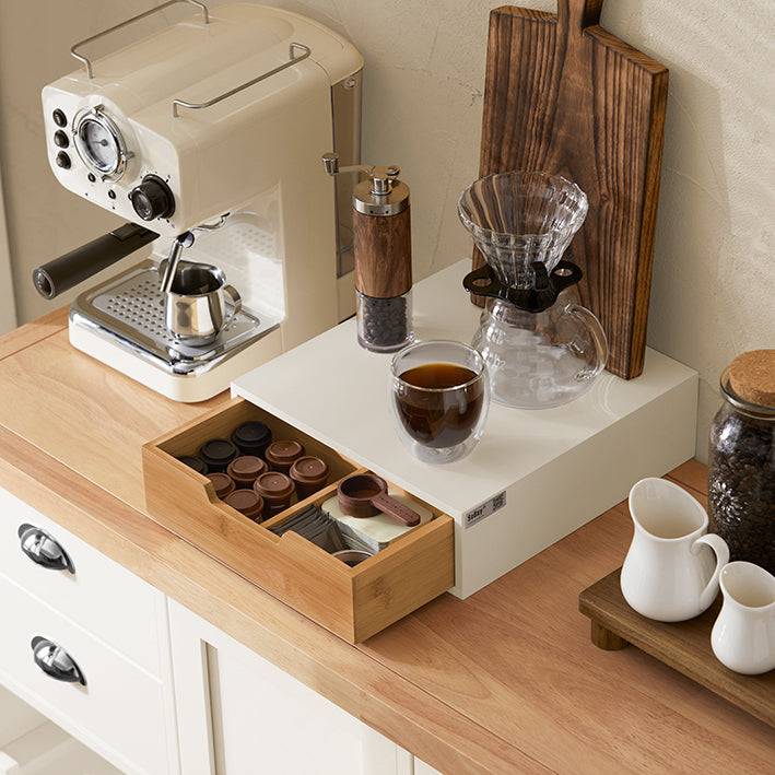 Sobuy B-Ware Kaffeekapsel Box Aufbewahrungsbox Schubladenbox Bambus FRG179-WN-bwaren VIP-Rabatte