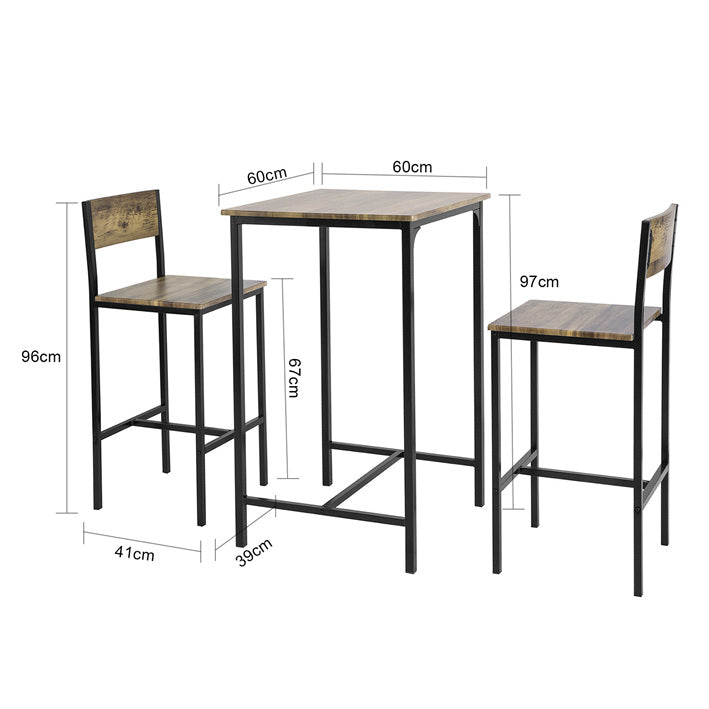 Sobuy B-Ware Bartisch mit 2 Barhocker Bartisch set 3-teilig OGT27-N-bwaren Wochenangebot