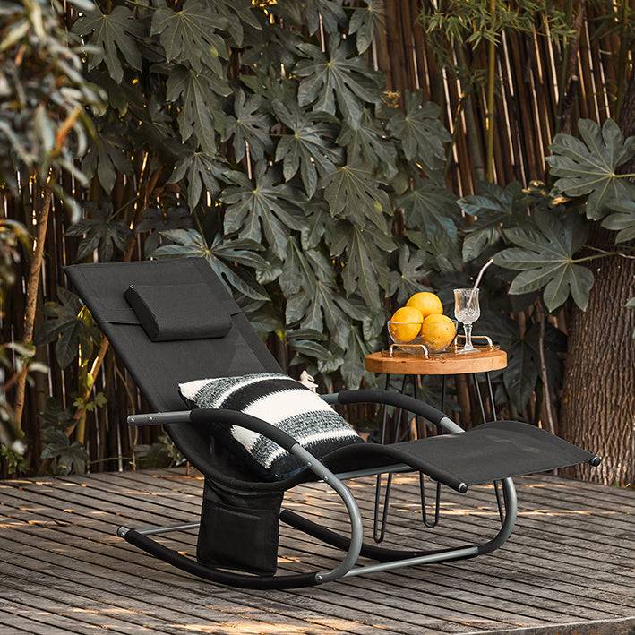 Sobuy B-Ware 2-er Set Gartenliege Sonnenliege mit Tasche Liegestuhl Schwarz OGS28-SCHx2-bwaren Begrenzte Freigabe