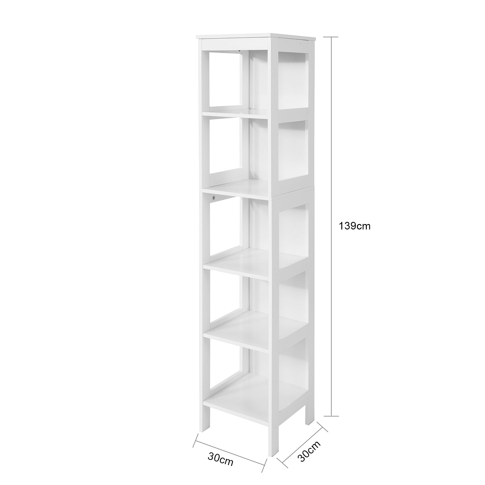 Sobuy SoBuy Badregal mit 5 Ablagen Bad Hochschrank Weiß BZR14-W Letzter Tag