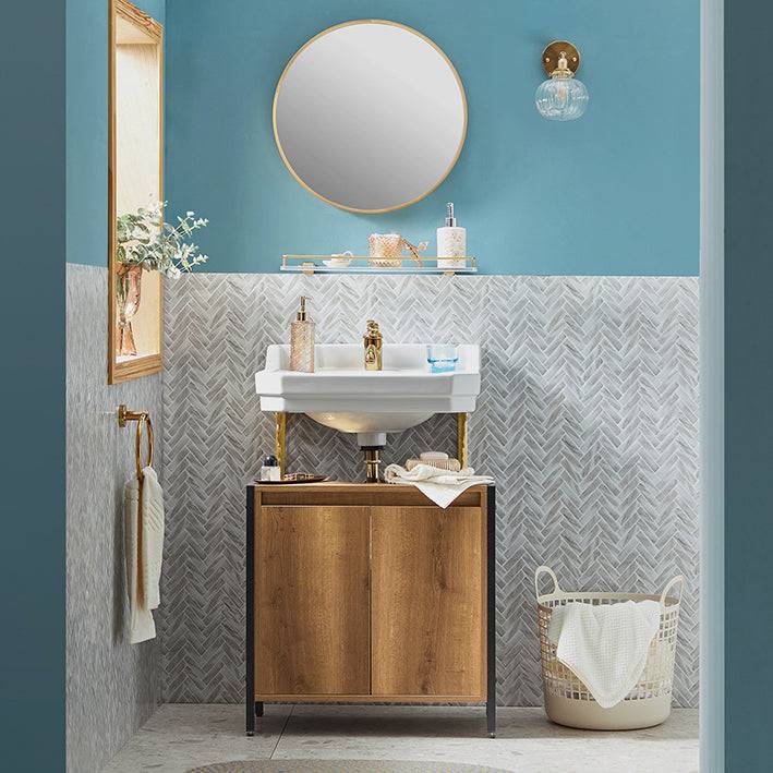 Sobuy SoBuy Waschbeckenunterschrank Badezimmerschrank Waschtisch BZR63-PF Nur für heute