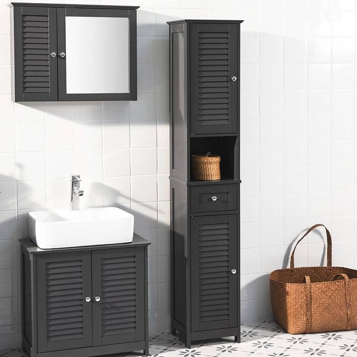 Sobuy SoBuy Bad Hochschrank Badschrank Badregal Grau FRG236-DG Super Rabatt