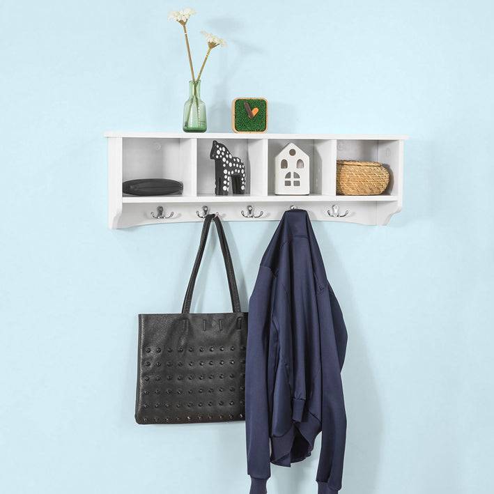 Sobuy SoBuy Wandgarderobe Hängeregal Flurgarderobe Weiß FRG48-L-W Angebote