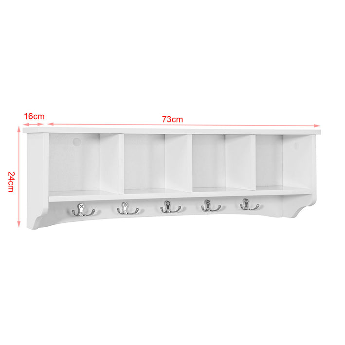 Sobuy SoBuy Wandgarderobe Hängeregal Flurgarderobe Weiß FRG48-L-W Angebote