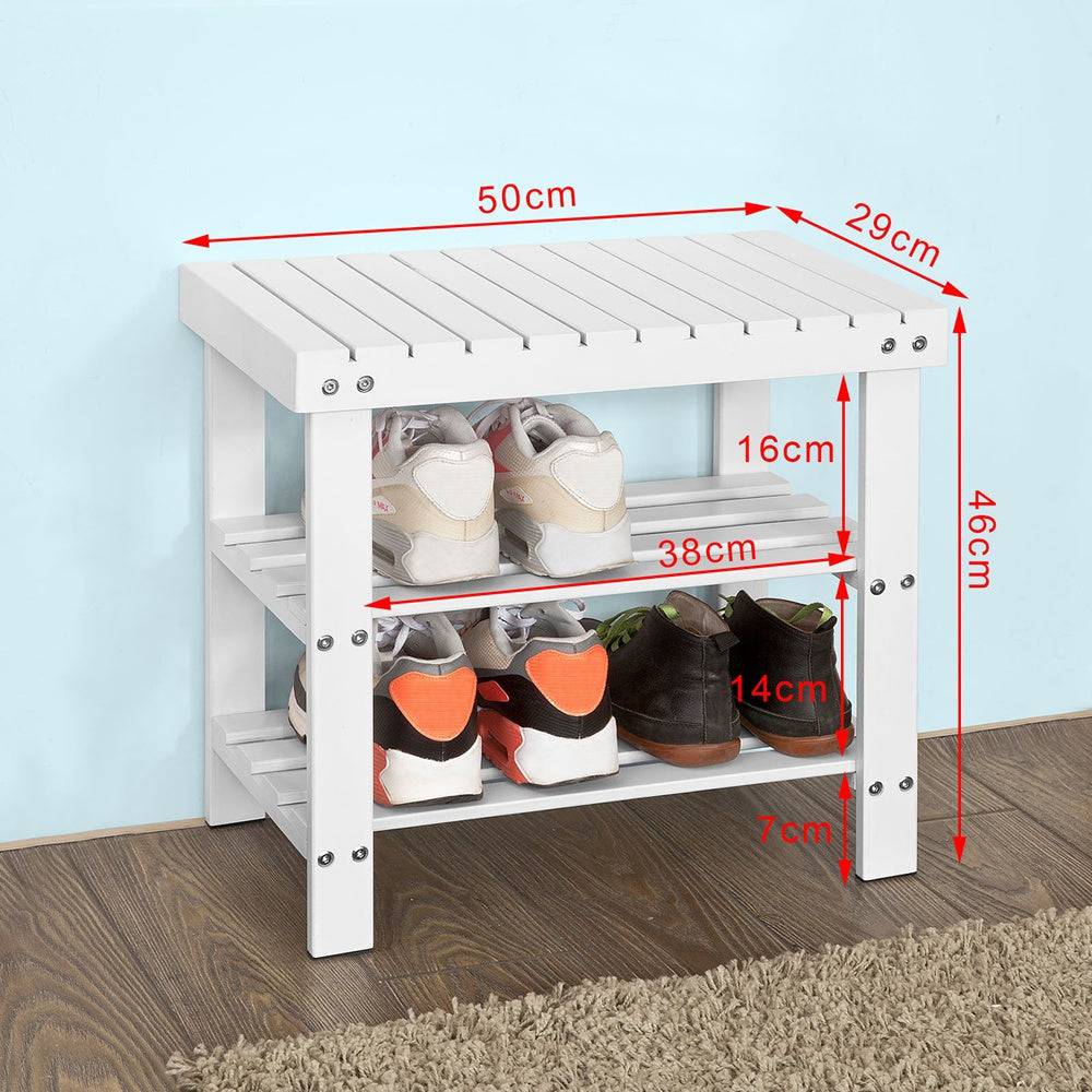 Sobuy SoBuy Schuhregal Sitzbank schmal Breit 50cm Weiß FSR02-K-W im Angebot