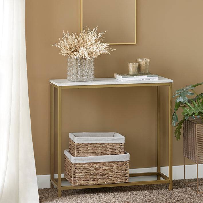 Sobuy SoBuy Konsolentisch mit goldenem Metallrahmen Flurtisch Sideboard FSB29-G Blitzverkäufe