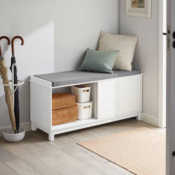 Sobuy SoBuy Sitzkommode Sitzbank mit Stauraum Schuhbank Weiß FSR86-W Kostenloser Versand