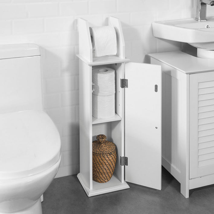 Sobuy SoBuy Toilettenrollenhalter Badregal Badezimmerschrank BZR53-W Versandkostenfrei