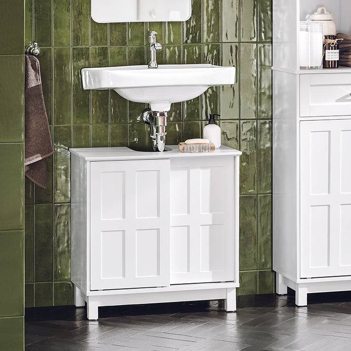 Sobuy SoBuy Waschbeckenunterschrank Badezimmerschrank Waschtisch Weiß BZR142-W Preisnachlass