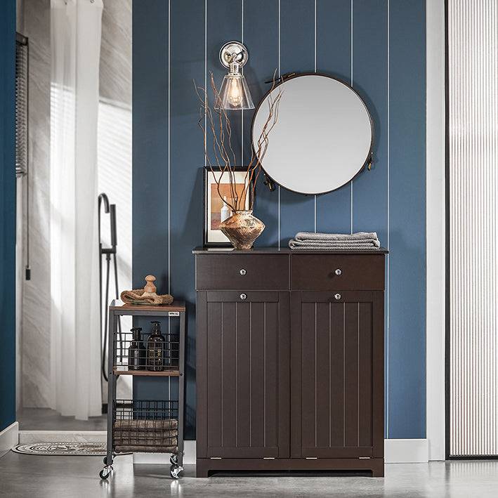 Sobuy SoBuy Wäscheschrank mit 2 Wäschesäcke Wäschesammler Wäschekorb Braun BZR33-BR Heißer Verkauf