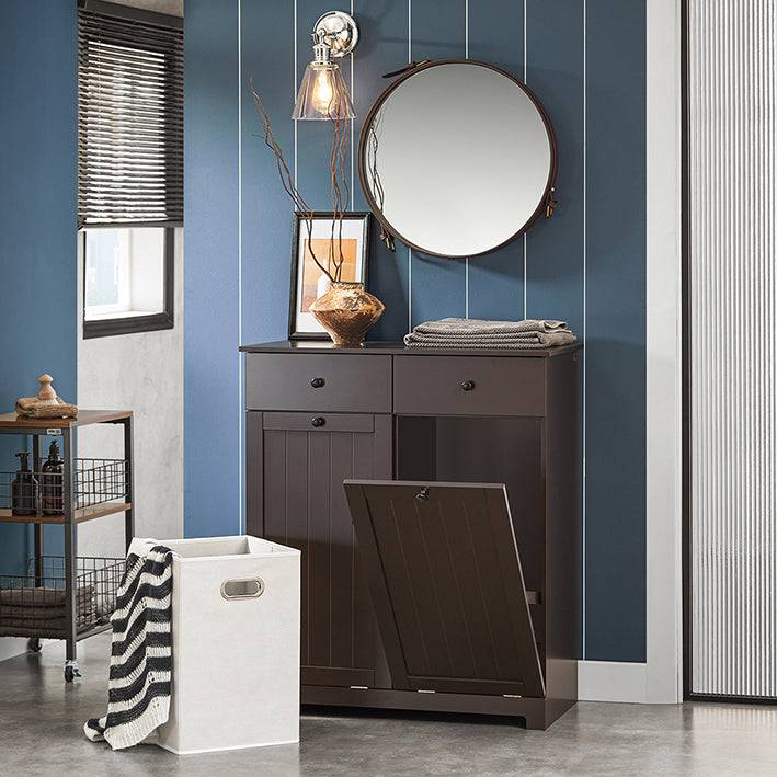 Sobuy SoBuy Wäscheschrank mit 2 Wäschesäcke Wäschesammler Wäschekorb Braun BZR33-BR Heißer Verkauf