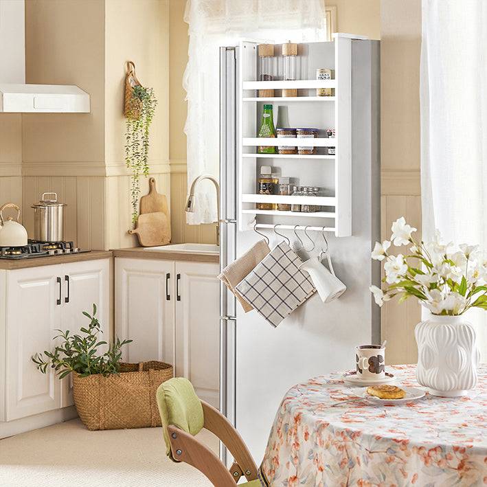 Sobuy SoBuy Küchenregal Weiß Gewürzregal mit 3 Ablagen Hängeregal für Kühlschrank FRG150-W Große Rabatte