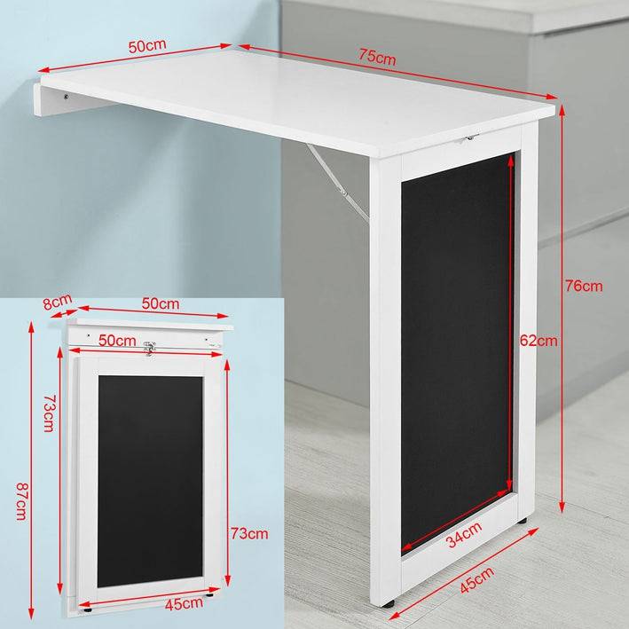 Sobuy SoBuy Wandtisch klappbar Wandtisch mit Küchen Tafel Klapptisch Weiß FWT20-W Letzter Tag