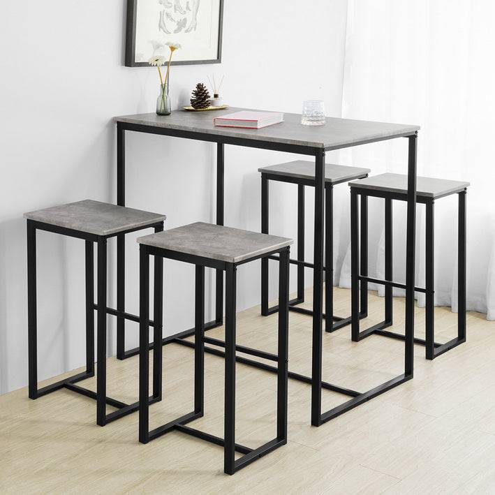 Sobuy SoBuy Bartisch mit 4 Hockern Bartisch set Stehtisch 5-teilig grau OGT15-HG Bis zu 55% Rabatt