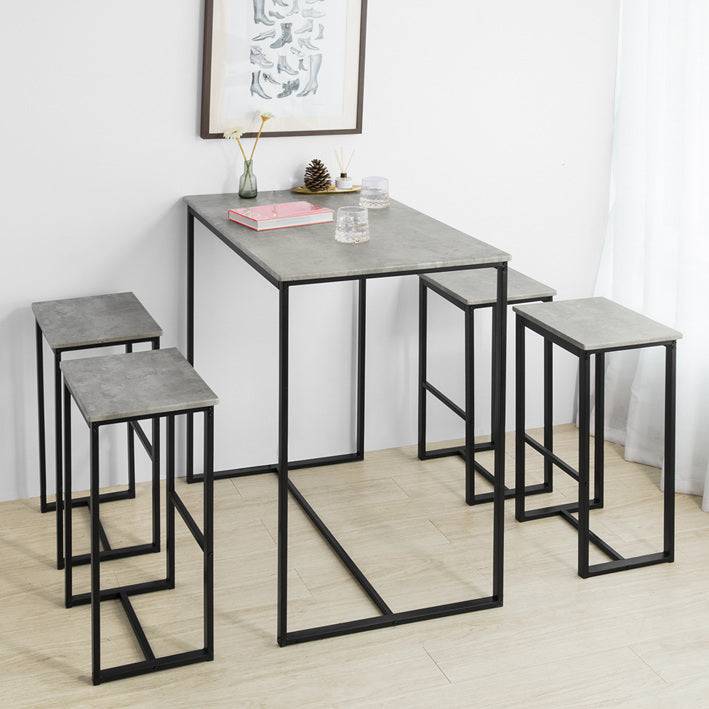 Sobuy SoBuy Bartisch mit 4 Hockern Bartisch set Stehtisch 5-teilig grau OGT15-HG Bis zu 55% Rabatt