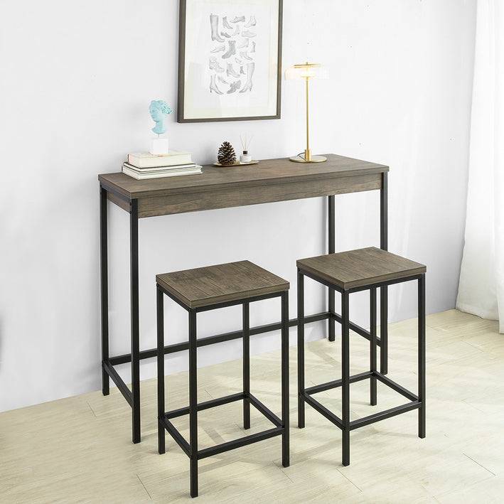Sobuy SoBuy Bartisch mit 2 Hockern Bartisch set 3-teilig OGT30-N 50% Rabatt mit kostenlosem Versand
