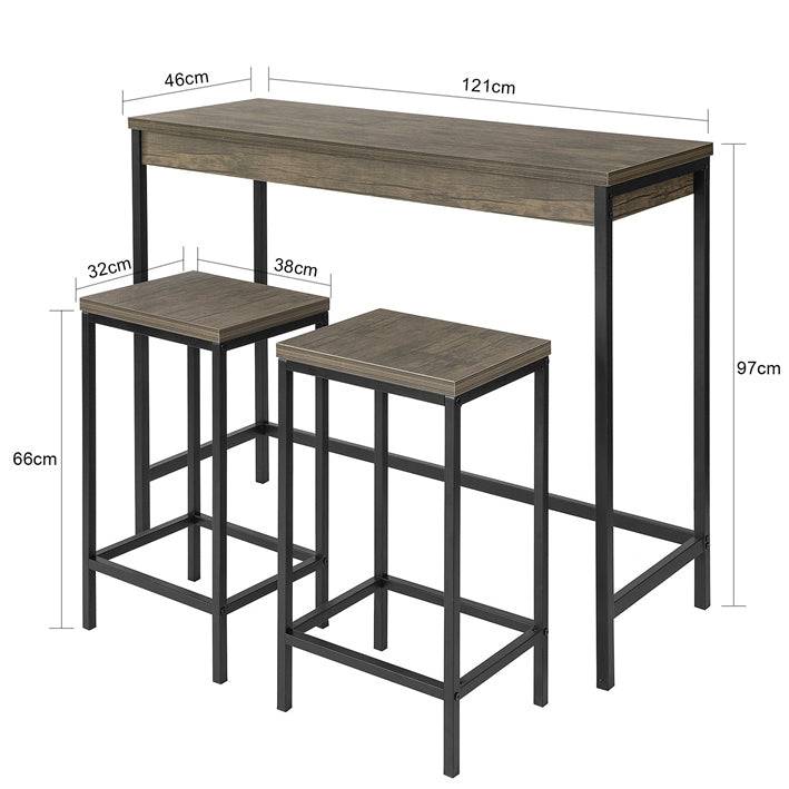 Sobuy SoBuy Bartisch mit 2 Hockern Bartisch set 3-teilig OGT30-N 50% Rabatt mit kostenlosem Versand