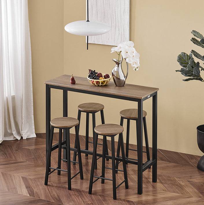 Sobuy SoBuy Bartisch mit 4 Stühlen Bartisch set Stehtisch 5-teilig OGT22-SCH Clearance-Verkauf