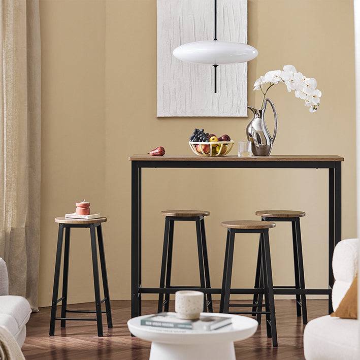 Sobuy SoBuy Bartisch mit 4 Stühlen Bartisch set Stehtisch 5-teilig OGT22-SCH Clearance-Verkauf