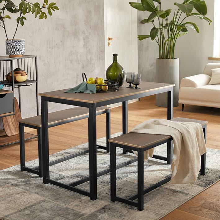 Sobuy SoBuy 3-teilig Essgruppe Sitzgruppe Küchentisch-Set OGT25-N Kostenloser Versand international
