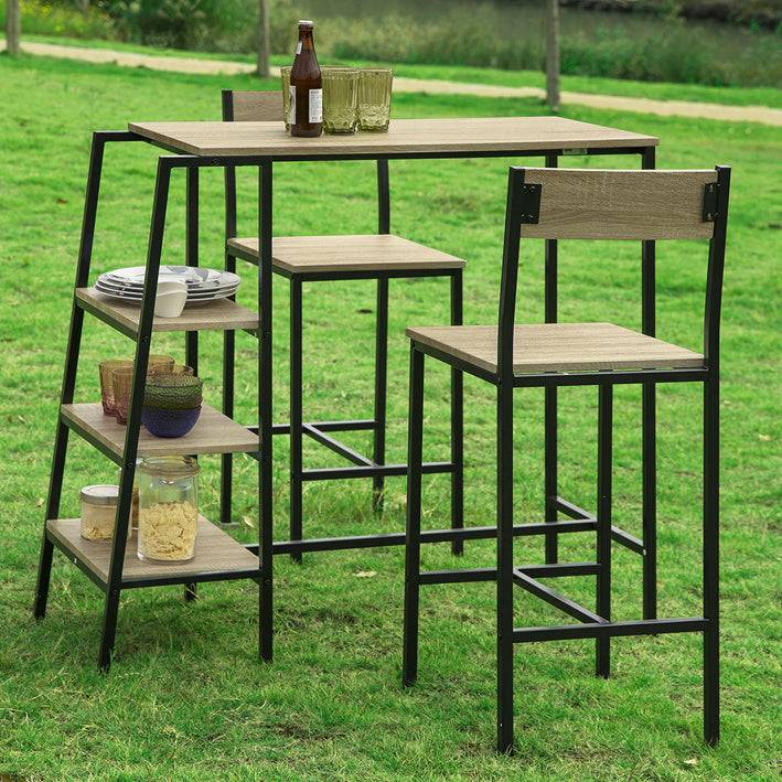 Sobuy SoBuy Bartisch mit 2 Stühlen Bartisch set 3-teilig OGT16-N Speichern exportieren