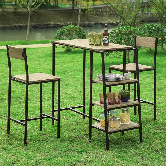 Sobuy SoBuy Bartisch mit 2 Stühlen Bartisch set 3-teilig OGT16-N Speichern exportieren