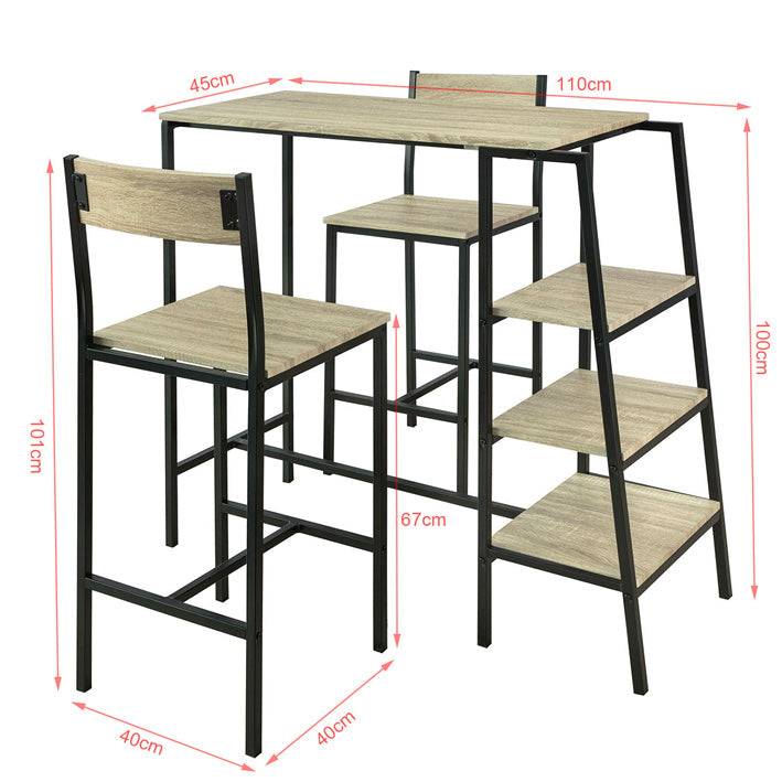 Sobuy SoBuy Bartisch mit 2 Stühlen Bartisch set 3-teilig OGT16-N Speichern exportieren