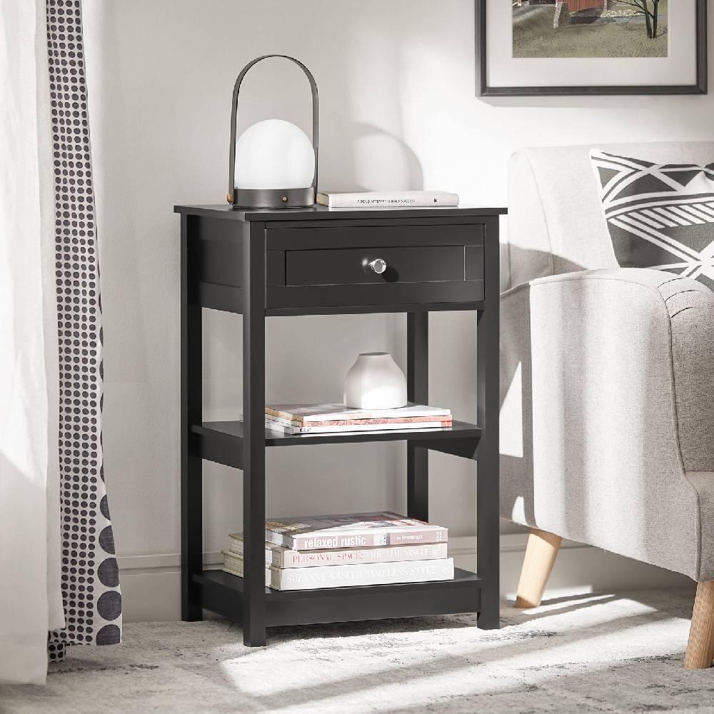 Sobuy SoBuy Nachttisch Fürs Schlafzimmer Couchtisch Beistelltisch Schwarz FBT46-SCH Auslauf