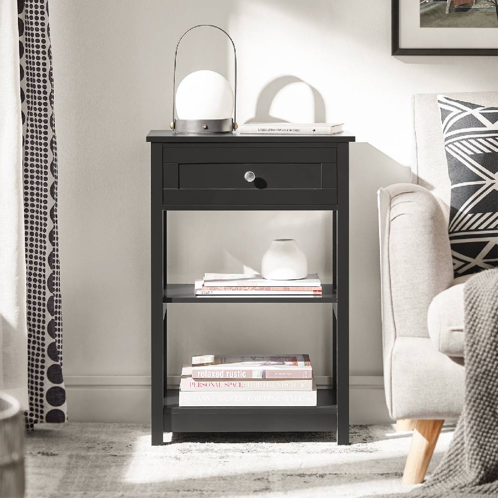 Sobuy SoBuy Nachttisch Fürs Schlafzimmer Couchtisch Beistelltisch Schwarz FBT46-SCH Auslauf